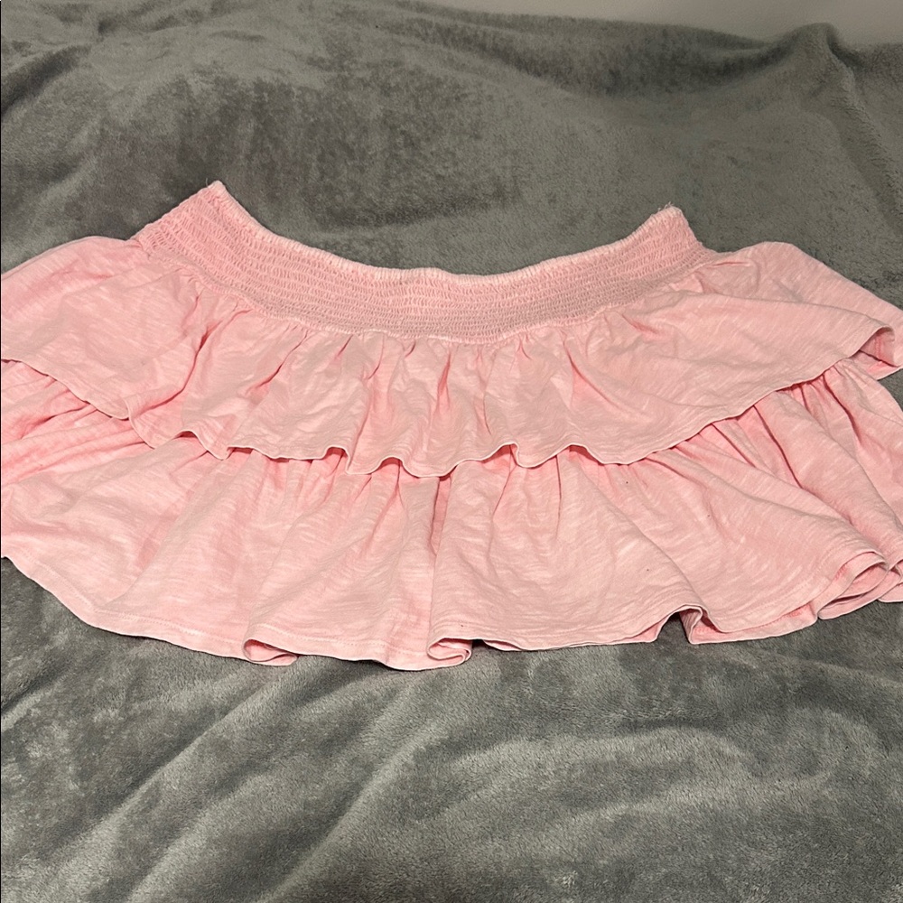 Aerie Pink Ruffle Skirt